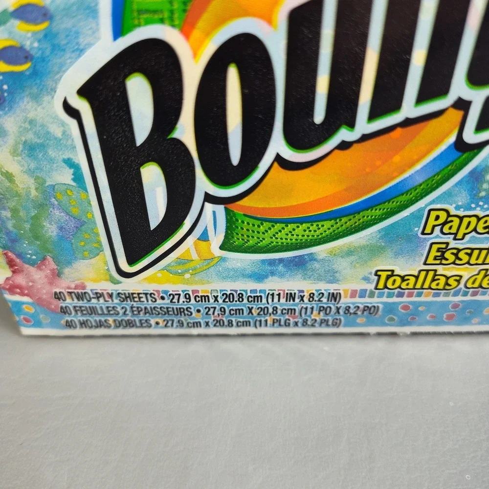 Vintage Bounty Paper Towels Box Kissing Fish II By Artist Lila Rose Kennedy 2000